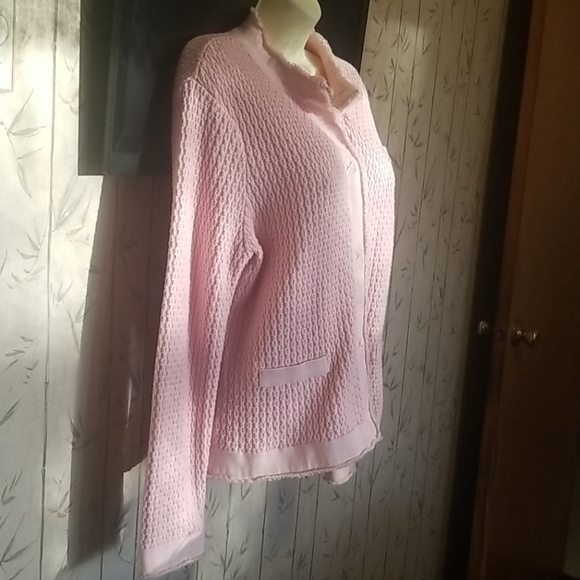 Talbots Pink Distressed Sweater Size Large EUC - Picture 3 of 12